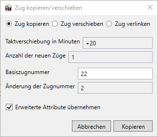 Zug kopieren