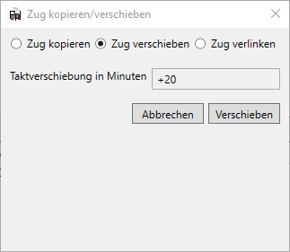 Zug verschieben